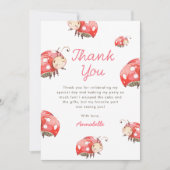 ラブバグ誕生日パーティー感謝カード サンキューカード (正面)