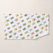 ラブバグ鮮やか水色カブトムシ バスタオルセット (ハンドタオル)