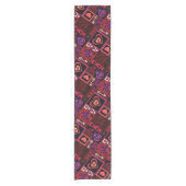 ラブバグ&かわいいハートパターン ショートテーブルランナー (正面)