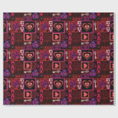 ラブバグ&かわいいハート ラッピングペーパー (フラット)