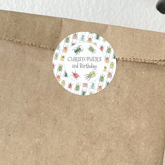 ラブバグ ビートル キッズ誕生日 ラウンドシール