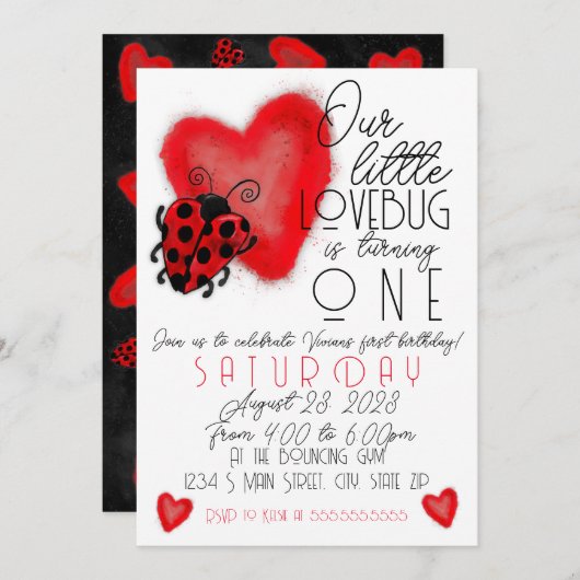 ラブバグ 招待状 (正面/裏面)