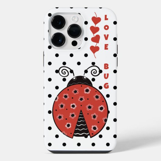 ラブバグLadybugタフな電話ケース iPhoneケース (裏面)