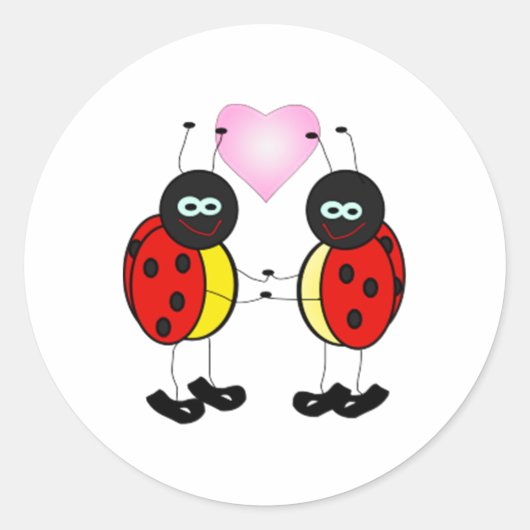 ラブバグLadybug漫画 ラウンドシール (正面)