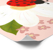 ラブバグladybug baby shower welcome sign ポスター (角)