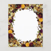 ラブバジェットのブライダルシャワーの招待秋 (裏面)