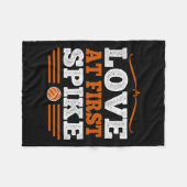 ラブバスケットボールギフト男性女性子供 フリースブランケット (正面(横))