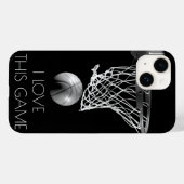 ラブバスケットボールゲームブラック&ホワイト Case-Mate iPhoneケース (裏面 (横))