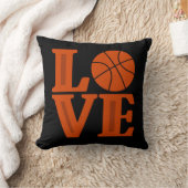 ラブバスケットボールスポーツおもしろい装飾用クッション クッション (ブランケット)