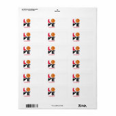 ラブバスケットボール ラベル (フルシート)