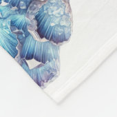 ラブバタフライフローラフレーム基本Dark Tシャツ フリースブランケット (角)