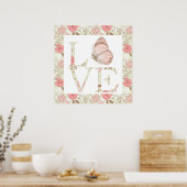 ラブバタフライフローラ ポスター (キッチン)