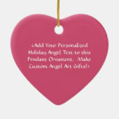 ラブバタフライワードアートギフトホリデイオーナメント セラミックオーナメント (裏面)