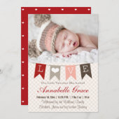 ラブバナーバレンタインベビー発表 シーズンカード (正面/裏面)