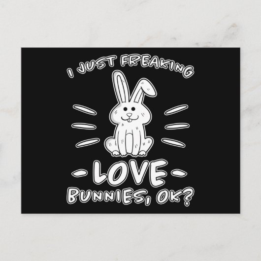 ラブバニーズデザイン うさぎ キュート ウサギ セリフ ギフト ポストカード (正面)
