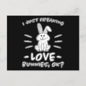 ラブバニーズデザイン バニー かわいいウサギの名言 ギフト ポストカード (正面)