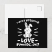 ラブバニーズデザイン バニー かわいい ウサギの言葉 ギフト ポストカード (正面/裏面)