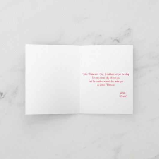 ラブバニーズ | オーダーメイド テキスト&ネーム バレンタインデー シーズンカード (内部)