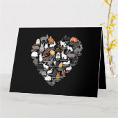 ラブバニーズ ファニー ラビット ハート カード (黄色い花)