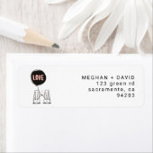 ラブバニー |差出人住所ラベル ラベル (インサイチュ)