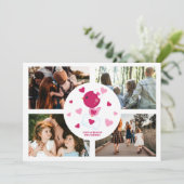 ラブバパーソナライズされたード4フォトコラージュバレンタインズ シーズンカード (スタンド正面)