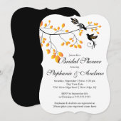 ラブバモダンーズカップルブライダルシャワー招待 招待状 (正面/裏面)