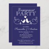 ラブバモダンーズ婚約パーティ招待状 招待状 (正面/裏面)