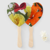 ラブバラとリリーハートホワイトアセンブルハンドファン ハンドファン (正面&裏面)