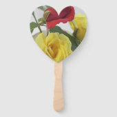 ラブバラとリリーハートホワイトアセンブルハンドファン ハンドファン (正面)