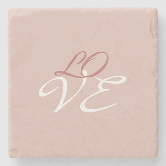 ラブバラ金ゴールドカラードラシックスクリプト ストーンコースター (正面)