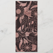 ラブバラ金ゴールドグリッターガーリー花のパターン メニュー (裏面)