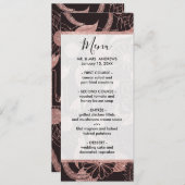 ラブバラ金ゴールドグリッターガーリー花のパターン メニュー (正面/裏面)