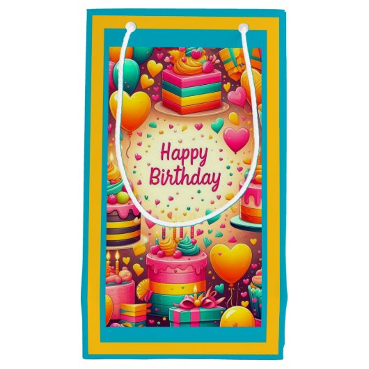 ラブバルーン誕生日抱き枕 スモールペーパーバッグ (正面)