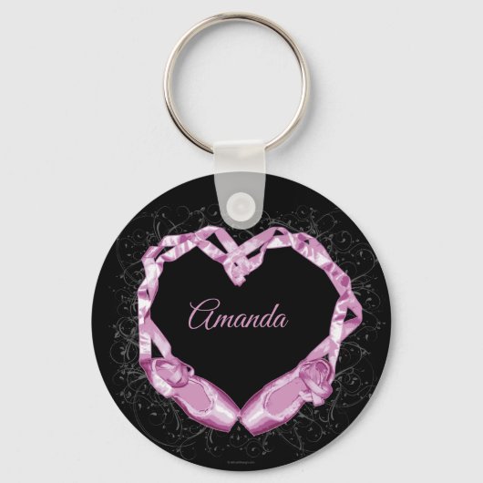 ラブバレエパーソナライズされた(Love Ballet) キーホルダー (正面)