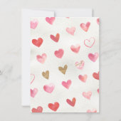 ラブバレンタインのケーキ誕生日パーティーのスライス 招待状 (裏面)