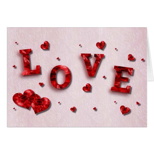 ラブバレンタインデーのカード (正面横)