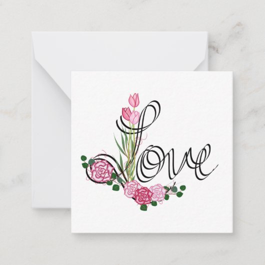 ラブバレンタインデーのカード ノートカード (正面)