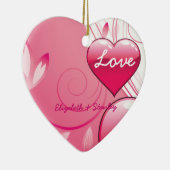 ラブバレンタインデーハートスワーズカスタムオーナメント セラミックオーナメント (右)