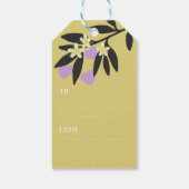 ラブバレンタインデーハート枝フラワーズホリデー ギフトタグ (裏面)