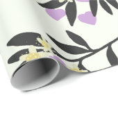 ラブバレンタインデーハート枝花パターン ラッピングペーパー (ロールコーナー)