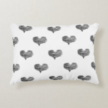 ラブバレンタインデーブラックハートスケッチ