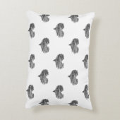 ラブバレンタインデーブラックハートスケッチ アクセントクッション (裏面(縦))