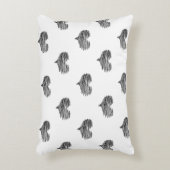 ラブバレンタインデーブラックハートスケッチ アクセントクッション (正面(垂直))