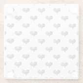 ラブバレンタインデーブラックハートスケッチ ガラスコースター (裏面)