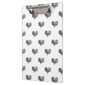 ラブバレンタインデーブラックハートスケッチ クリップボード (左)