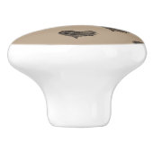 ラブバレンタインデーブラックハートスケッチ セラミックノブ (側面)