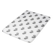 ラブバレンタインデーブラックハートスケッチ バスマット (アングル)