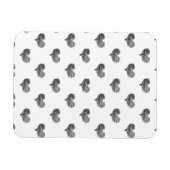 ラブバレンタインデーブラックハートスケッチ マグネット (横)