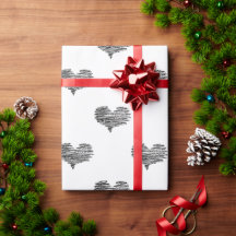 ラブバレンタインデーブラックハートスケッチ