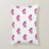 ラブバレンタインデーホットピンクハートスケッチ アクセントクッション (正面(垂直))